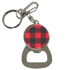 Canadian Lumberjack Red And Black Plaid Canada Bottle Opener Key Chain by snek