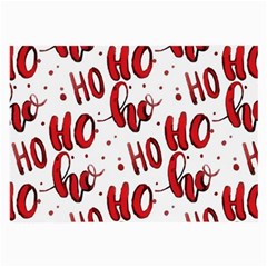 Christmas Watercolor Hohoho Red Handdrawn Holiday Organic And Naive Pattern Large Glasses Cloth by genx