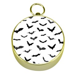 Bats Pattern Gold Compasses by Sobalvarro