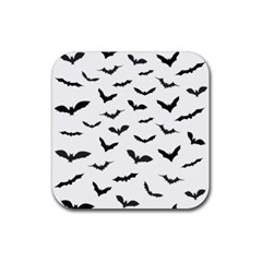 Bats Pattern Rubber Square Coaster (4 Pack)  by Sobalvarro