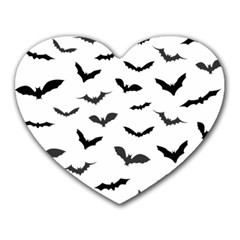 Bats Pattern Heart Mousepads by Sobalvarro