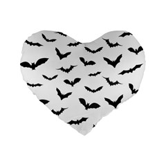 Bats Pattern Standard 16  Premium Heart Shape Cushions by Sobalvarro