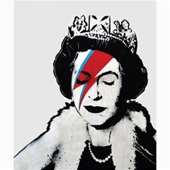Banksy Graffiti Uk England God Save The Queen Elisabeth With David Bowie Rockband Face Makeup Ziggy Stardust Canvas 20  X 24  by snek