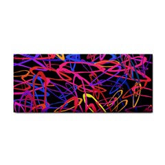 Abstrait Neon Colors Hand Towel by kcreatif