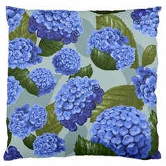 Hydrangea  Large Flano Cushion Case (one Side) by Sobalvarro