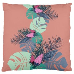 Leaves Large Cushion Case (two Sides) by Sobalvarro