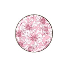 Pink Flowers Hat Clip Ball Marker by Sobalvarro