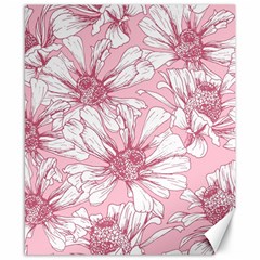 Pink Flowers Canvas 8  X 10  by Sobalvarro