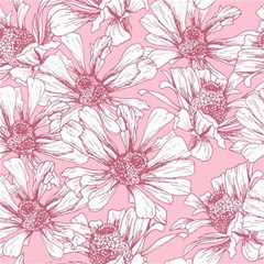 Pink Flowers Canvas 16  X 16  by Sobalvarro