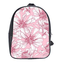 Pink Flowers School Bag (large) by Sobalvarro