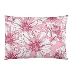 Pink Flowers Pillow Case (two Sides) by Sobalvarro
