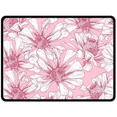 Pink Flowers Double Sided Fleece Blanket (large)  by Sobalvarro