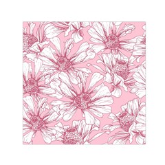 Pink Flowers Small Satin Scarf (square) by Sobalvarro