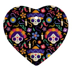 Dia De Los Muertos Ornament (heart) by Sobalvarro