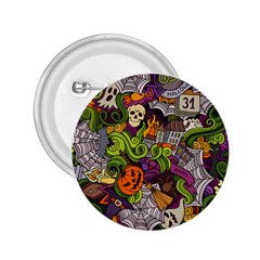 Halloween Doodle Vector Seamless Pattern 2 25  Buttons by Sobalvarro