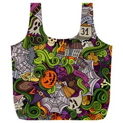 Halloween Doodle Vector Seamless Pattern Full Print Recycle Bag (xxxl) by Sobalvarro