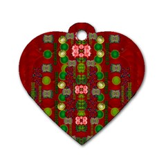 In Time For The Season Of Christmas An Jule Dog Tag Heart (one Side) by pepitasart