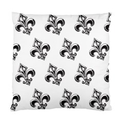 French France Fleur De Lys Metal Pattern Black And White Antique Vintage Standard Cushion Case (two Sides) by Quebec