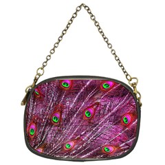Peacock Feathers Color Plumage Chain Purse (two Sides) by Sapixe