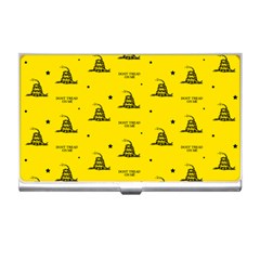 Gadsden Flag Don t Tread On Me Yellow And Black Pattern With American Stars Business Card Holder