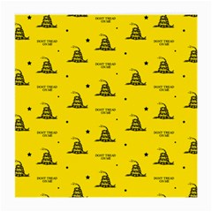 Gadsden Flag Don t Tread On Me Yellow And Black Pattern With American Stars Medium Glasses Cloth by snek