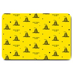 Gadsden Flag Don t Tread On Me Yellow And Black Pattern With American Stars Large Doormat 