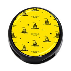 Gadsden Flag Don t Tread On Me Yellow And Black Pattern With American Stars 4-port Usb Hub (two Sides)