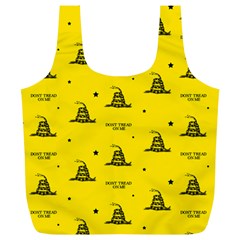 Gadsden Flag Don t Tread On Me Yellow And Black Pattern With American Stars Full Print Recycle Bag (xl)