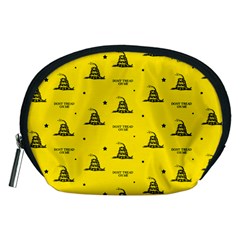 Gadsden Flag Don t Tread On Me Yellow And Black Pattern With American Stars Accessory Pouch (medium)