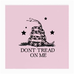 Gadsden Flag Don t Tread On Me Light Pink And Black Pattern With American Stars Medium Glasses Cloth by snek