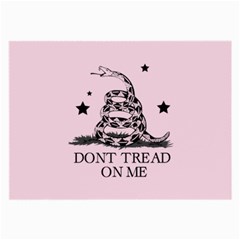 Gadsden Flag Don t Tread On Me Light Pink And Black Pattern With American Stars Large Glasses Cloth by snek