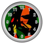 Pattern Formes Tropical Wall Clock (Silver)