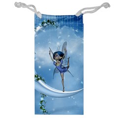Little Fairy Dancing On The Moon Jewelry Bag by FantasyWorld7