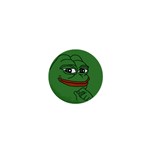 Pepe The Frog Smug face with smile and hand on chin meme Kekistan all over print green 1  Mini Magnets