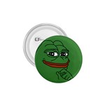 Pepe The Frog Smug face with smile and hand on chin meme Kekistan all over print green 1.75  Buttons
