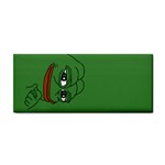 Pepe The Frog Smug face with smile and hand on chin meme Kekistan all over print green Hand Towel