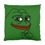 Pepe The Frog Smug face with smile and hand on chin meme Kekistan all over print green Standard Cushion Case (One Side)