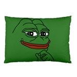 Pepe The Frog Smug face with smile and hand on chin meme Kekistan all over print green Pillow Case
