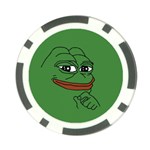Pepe The Frog Smug face with smile and hand on chin meme Kekistan all over print green Poker Chip Card Guard (10 pack)
