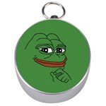 Pepe The Frog Smug face with smile and hand on chin meme Kekistan all over print green Silver Compasses