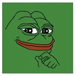 Pepe The Frog Smug face with smile and hand on chin meme Kekistan all over print green Large Satin Scarf (Square)