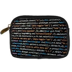 Close Up Code Coding Computer Digital Camera Leather Case by Amaryn4rt