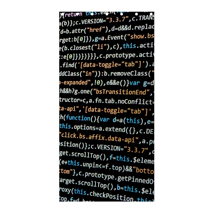 Close Up Code Coding Computer Shower Curtain 36  x 72  (Stall) 