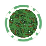 Pepe The Frog perfect a-ok handsign Pattern Praise KEK Kekistan Smug Smile Meme green background Poker Chip Card Guard
