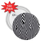 Abstrait Lignes Blanc/Noir 2.25  Buttons (100 pack) 