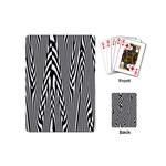Abstrait Lignes Blanc/Noir Playing Cards Single Design (Mini)