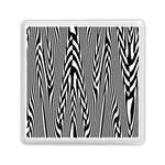 Abstrait Lignes Blanc/Noir Memory Card Reader (Square)