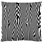 Abstrait Lignes Blanc/Noir Large Cushion Case (One Side)