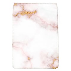 Pink And White Marble Texture With Gold Intrusions Pale Rose Background Removable Flap Cover (l) by genx