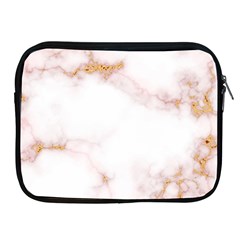 Pink And White Marble Texture With Gold Intrusions Pale Rose Background Apple Ipad 2/3/4 Zipper Cases by genx